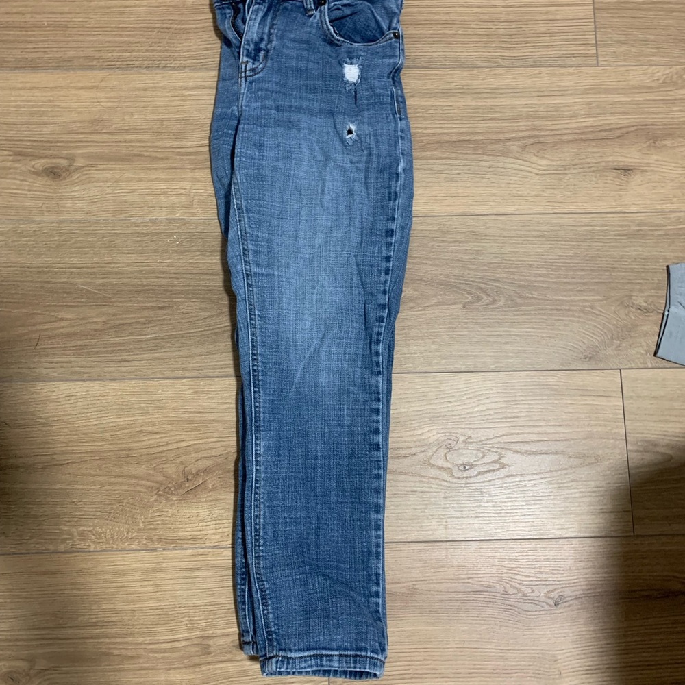 Blue Distressed Ankle Jeans - Great for Petites - Picture 2 of 10